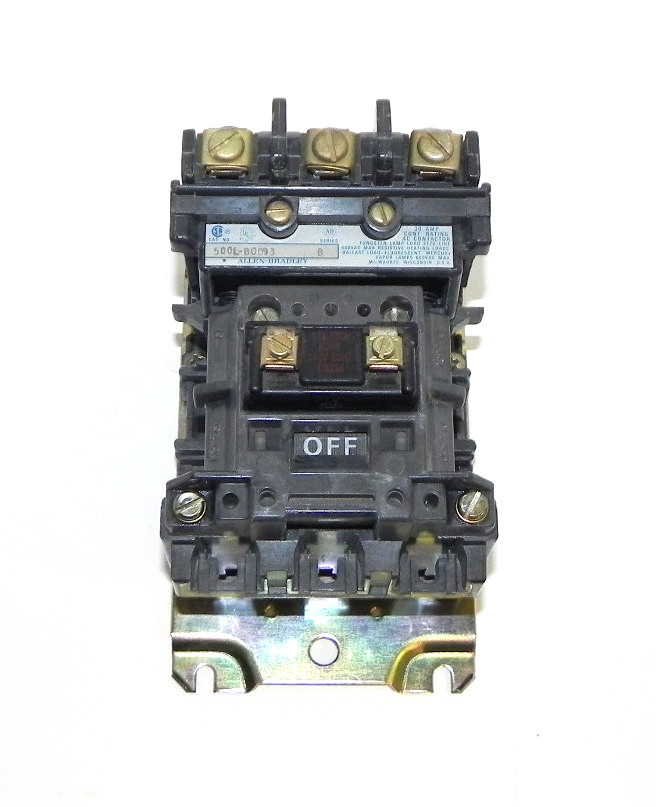 Used ALLEN BRADLEY 500L-BOD93 AC CONTACTOR, SERIES B, 30A, 500LB0D93