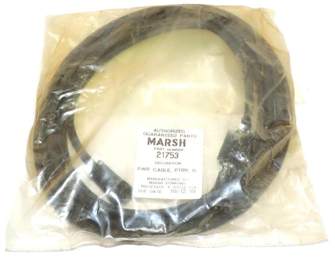Used NEW MARSH 21753 PRINT POWER CABLE PRINTHEAD 15'