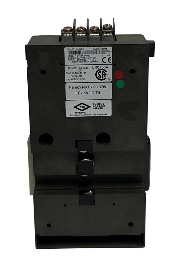 Used ROSEMOUNT DeltaV KJ4001X1-BA2 / 12P1562X032 2-WIDE CARRIER W/ REDUNDANCY USNP