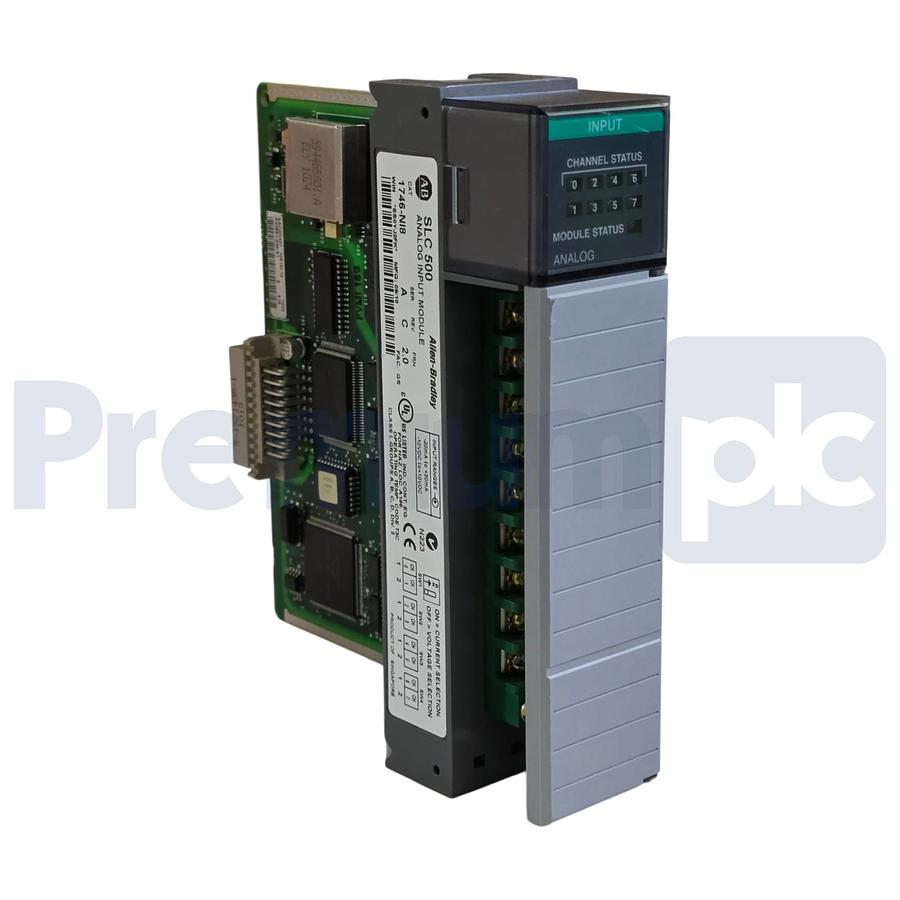 Used Surplus Allen Bradley 1746-NI8 /A SLC 500 8-Ch Analog Input Module Rev C NUPI