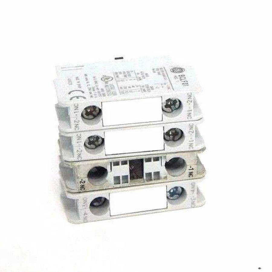 Used LOT OF 4 GENERAL ELECTRIC BCLF01 AUXILIARY CONTACT BLOCKS 10A, 690V