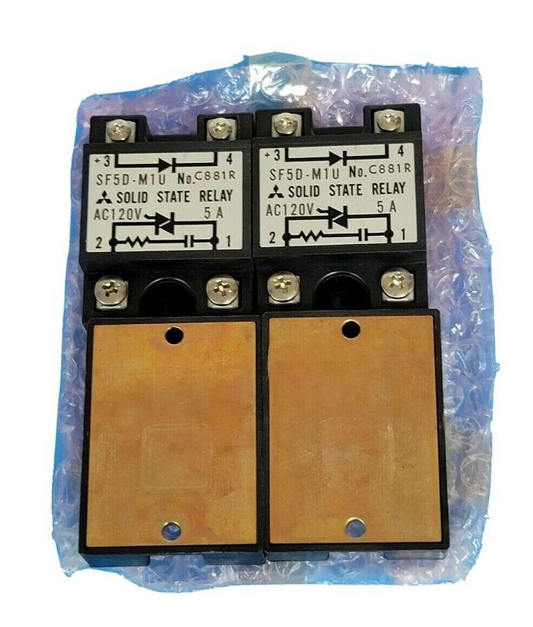 Used LOT OF 4 MITSUBISHI SF5D-M1U SOLID STATE RELAYS AC120V