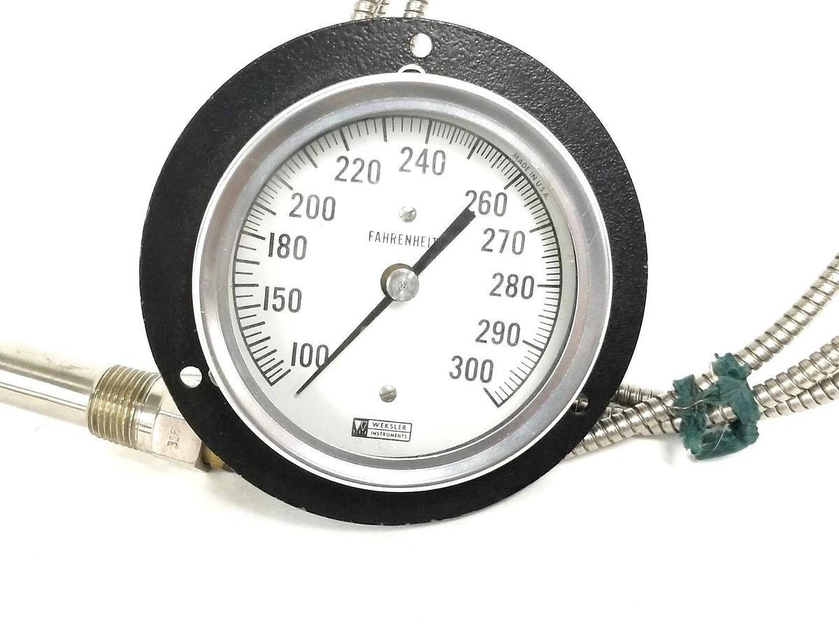 NEW WEKSLER INSTRUMENTS MV2-11-35-3 TEMPERATURE GAUGE 100-300 DEG. F G15-109 A7K