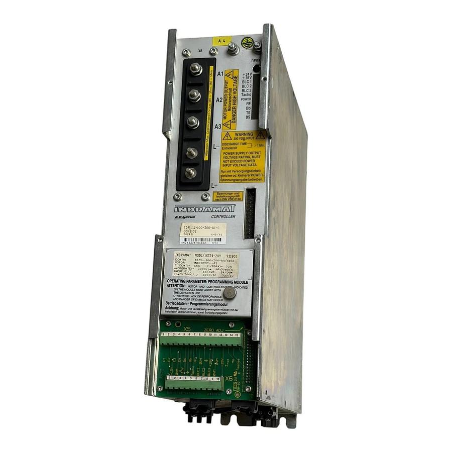 Used Indramat TDM 1.2-100-300-W1-0 Modular Servo Drive MOD1/1X374-209 S102