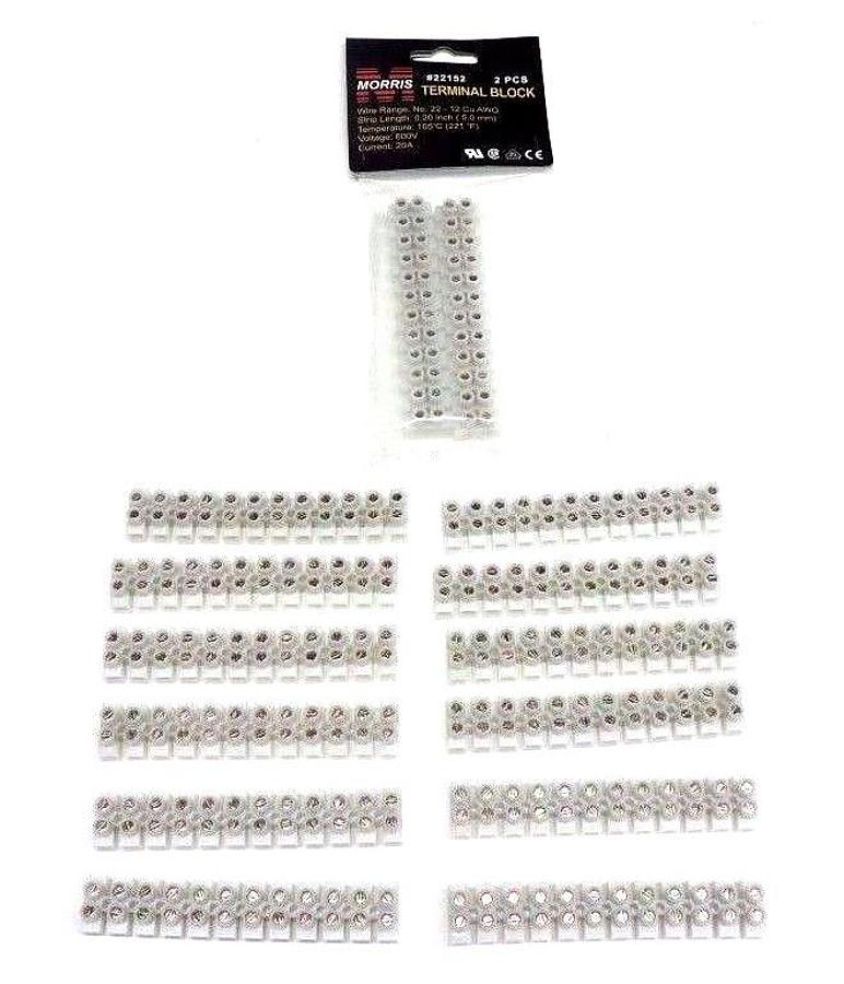 LOT OF 14 NEW MORRIS # 22152 TERMINAL BLOCKS