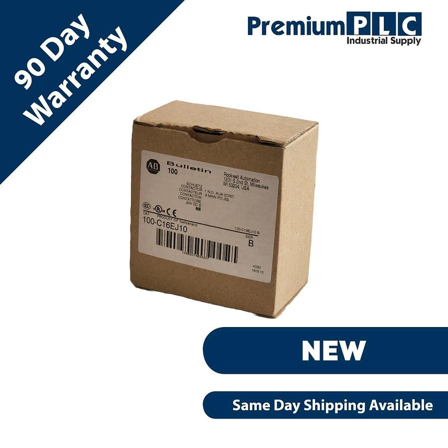Used NEW ALLEN-BRADLEY 100-C16EJ10 /B STANDARD CONTACTOR 24VDC NEW IN BOX 100C16EJ10