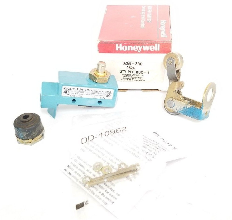 Used HONEYWELL MICRO SWITCH BZE6-2RQ ACTUATOR STYLE LIMIT SWITCH BZE62RQ