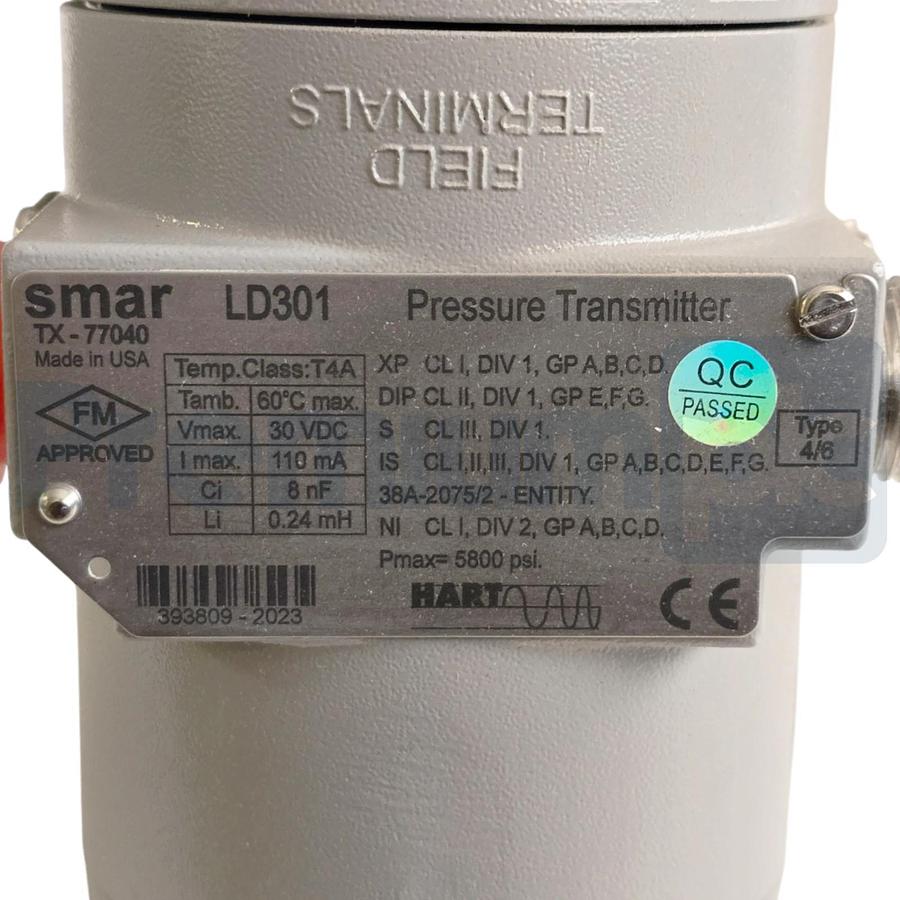 SMAR LD301 HART SMART DIFFERENTIAL PRESSURE TRANSMITTER LD301-D11I-TD11-012 NSMP