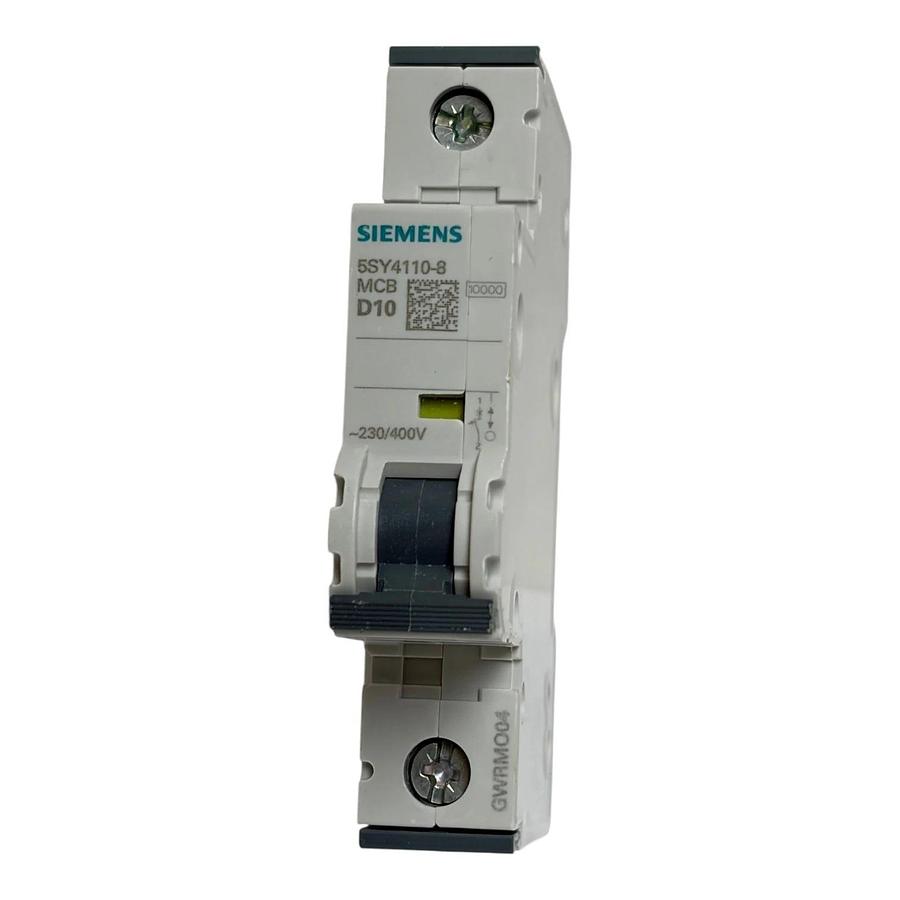 Siemens 5SY4110-8 Miniature Circuit Breaker MCB 1 Pole 10A D Curve 230/400V