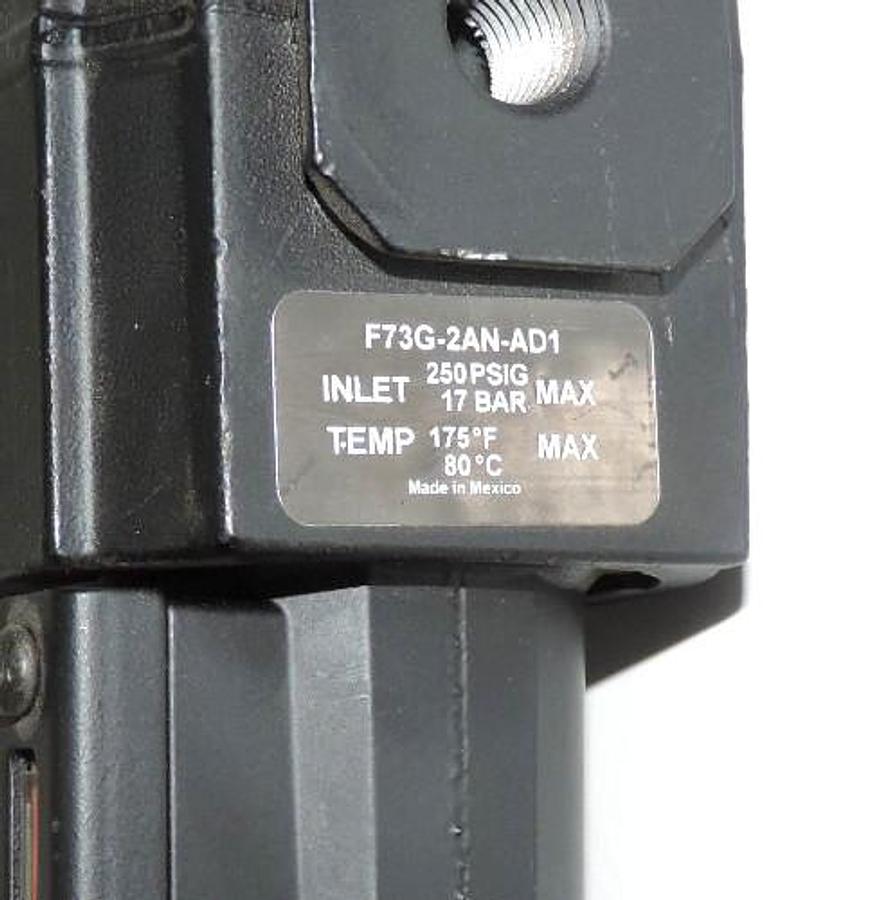 Used NORGREN F73G-2AN-AD1 FILTER 250PSIG 17BAR W/ R73G-2AT-RMG REGULATOR 150/300PSIG