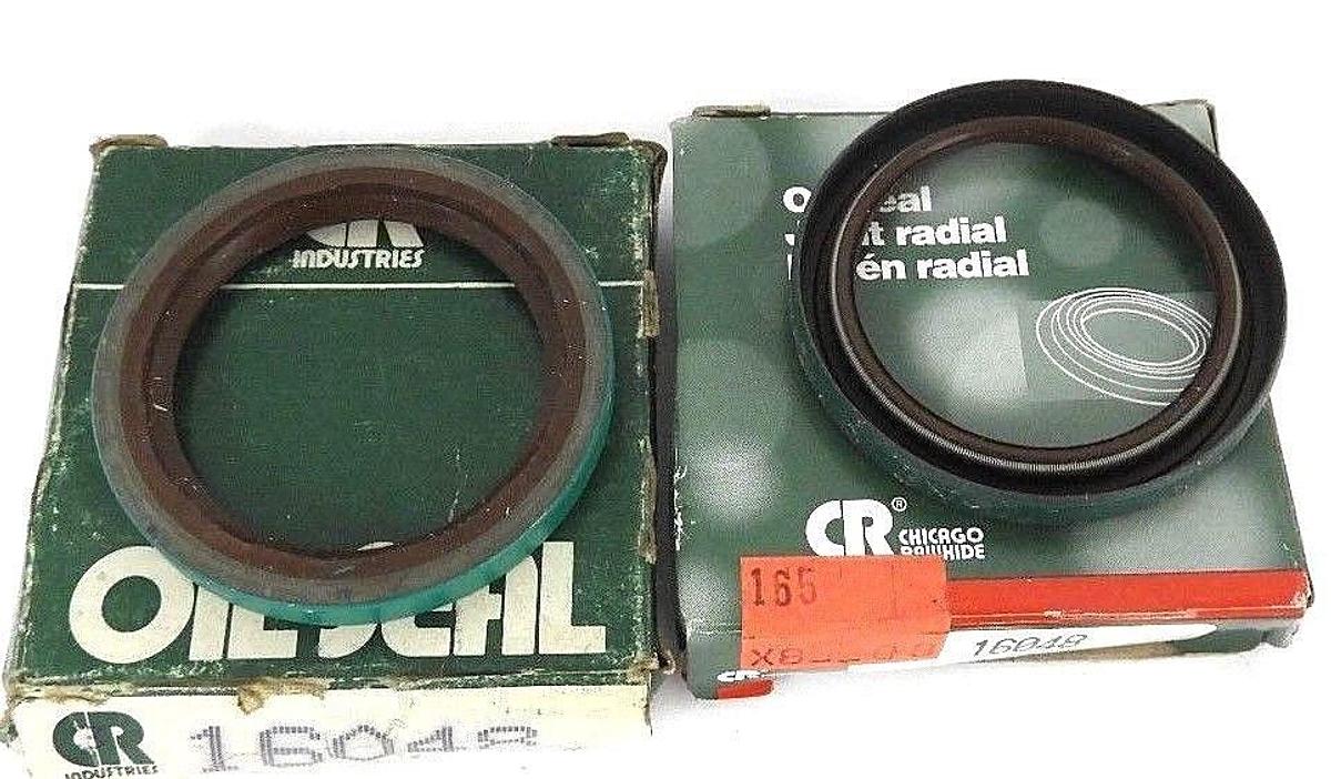 Used LOT OF 2 NEW CHICAGO RAWHIDE 16048 OIL SEALS 1.650" X 2.1250" X 0.25"