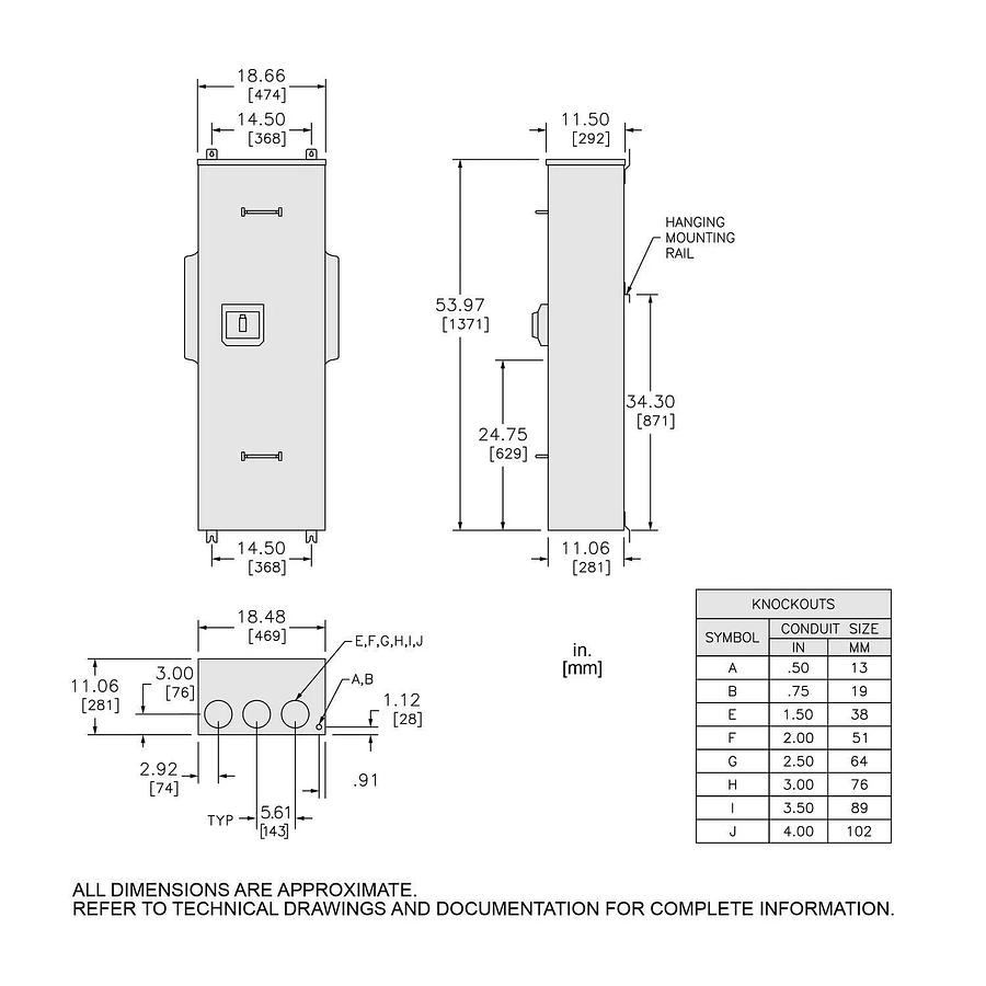 Square D EZM1400CB EZ Meter-Pak Main Circuit Breaker Unit 400A 120/240VAC 1Ph/3W
