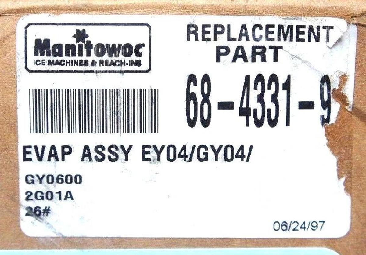 Used NIB MANITOWOC 68-4331-9 EVAP ASSY EY04/GY04/GY0600, 6843319 EVAPORATOR
