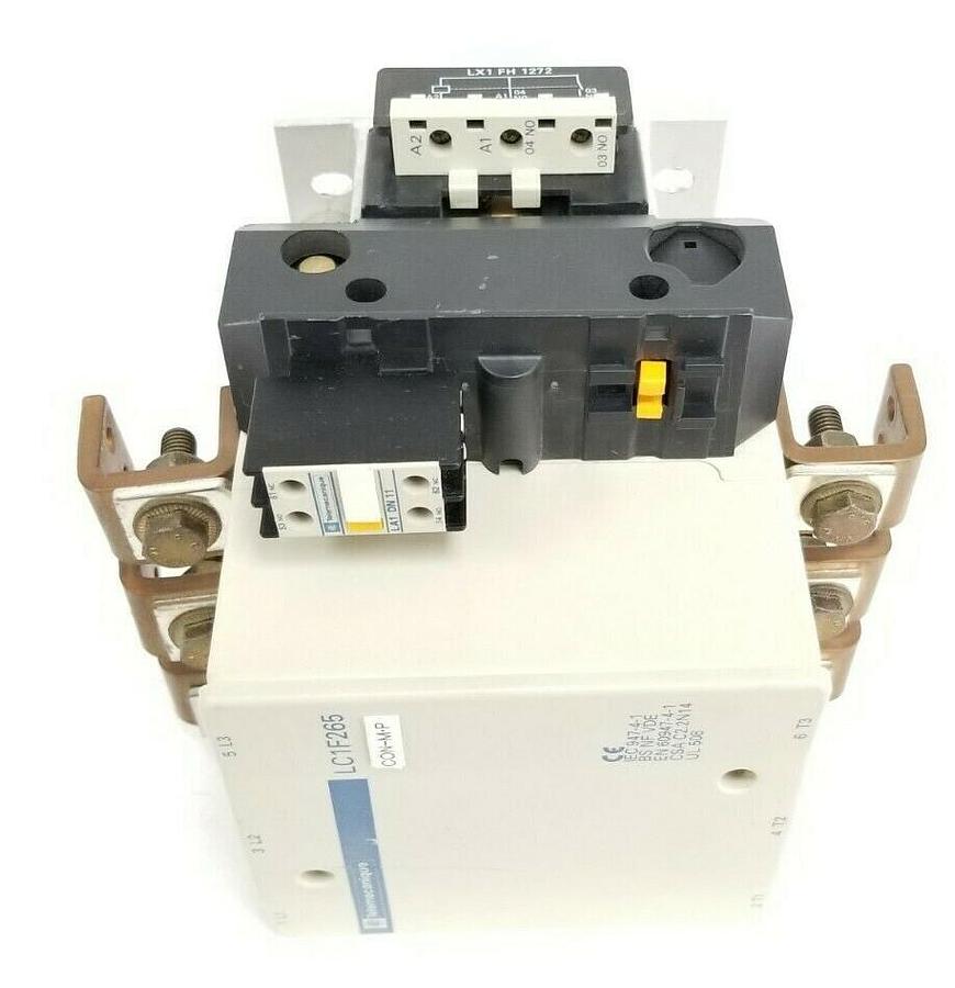 Used TELEMECANIQUE LC1-F265 CONTACTOR 265A 3P W/ LX1-FH-1272 COIL 120/127VAC LA1DN11