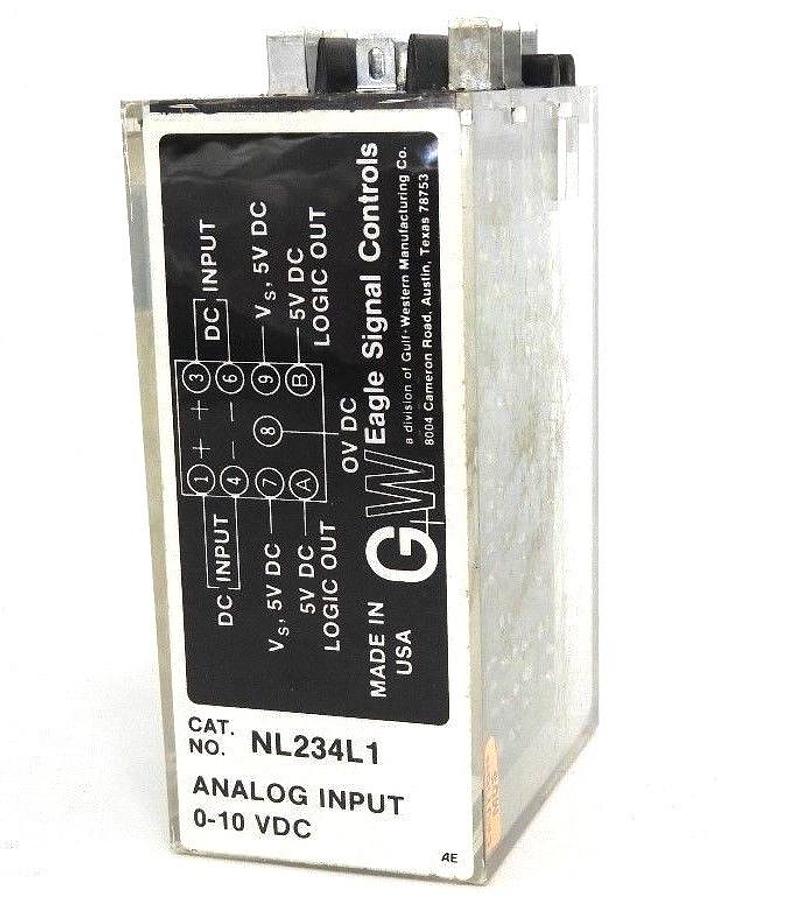 Used DANAHER CONTROLS EAGLE SIGNAL NL234L1 ANALOG INPUT MODULE 0-10VDC