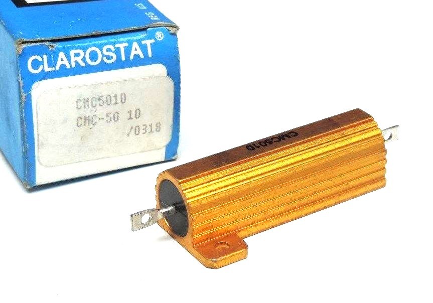 Used NIB CLAROSTAT CMC5010 POWER RESISTOR 10OHMS, CMC-50 10
