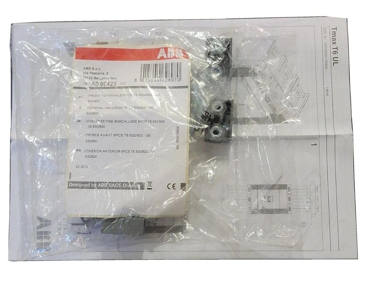 NEW IN BOX ABB 1SDA061653R1 SACE TMAX T6N 800 CIRCUIT BREAKER 3-POLE 600A
