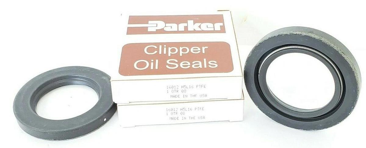 Used LOT OF 2 NIB PARKER 16012-H5L16 PTFE CLIPPER OIL SEALS 160604 16012H5L16
