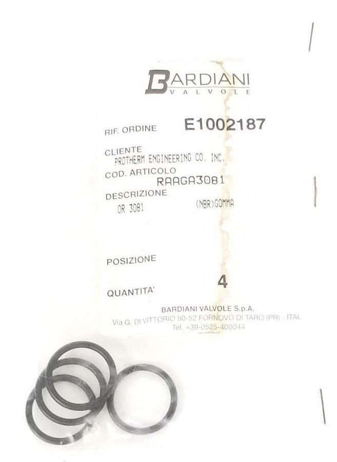 Used LOT OF 4 NEW BARDIANI VALVOLE RAAGA3081 O-RINGS