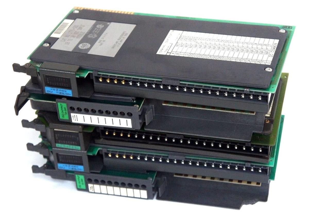Used LOT OF 5 ALLEN BRADLEY MODULES 1771-OBD/B, 1771-OB, 1771-IBD