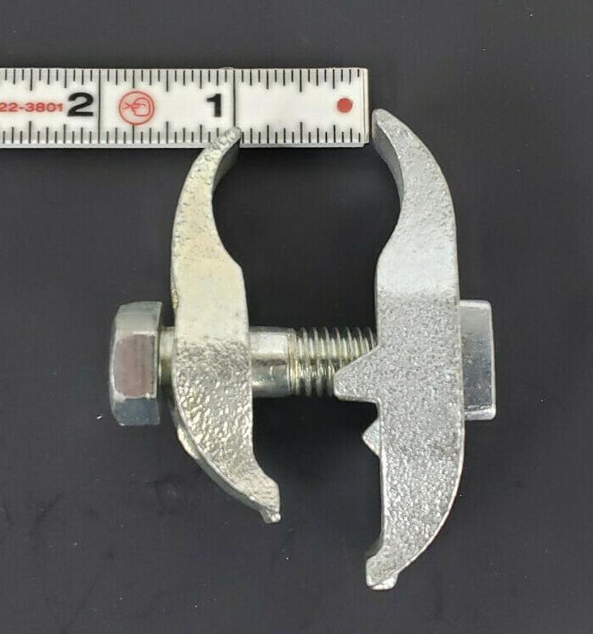 Used LOT OF 2 NEW OZ GEDNEY 1 SC STAINLESS PC BEAM CLAMPS, 1" OPENING, 1/2" BOLT, 1SC