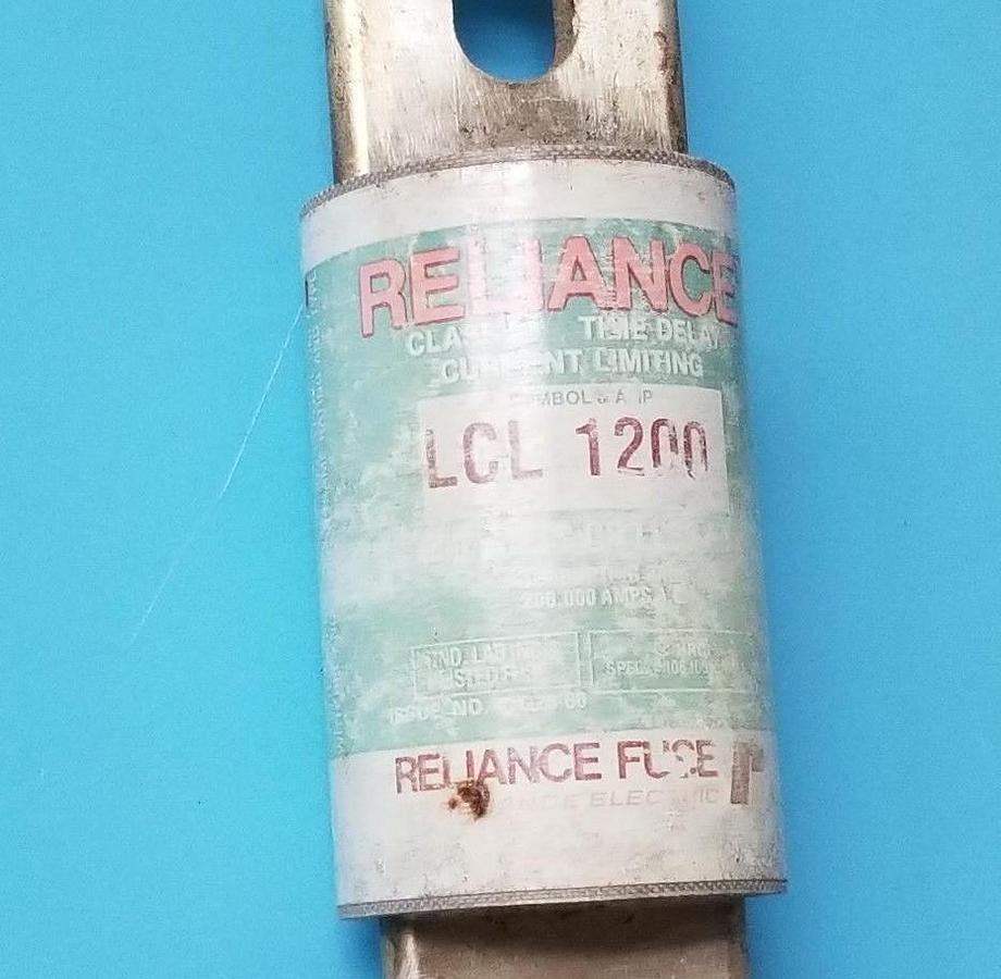 Used RELIANCE ELECTRIC LCL-1200 TIME DELAY FUSE 600V, 1200A, LCL1200