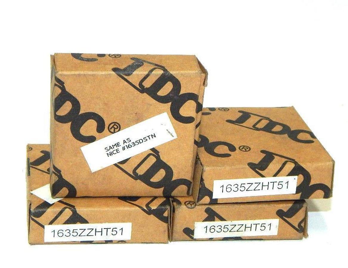 Used LOT OF 4, IDC 1635ZZHT51 LINEAR BEARING 3/4" x 1-3/4", EQUIVALENT: NICE 1635DSTN