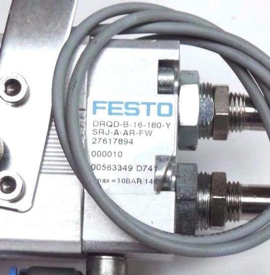 Used FESTO DRQD-B-16-180-Y-SRJ-A-AR-FW SEMI ROTARY DRIVE SCHUNK 340010 GRIPPER