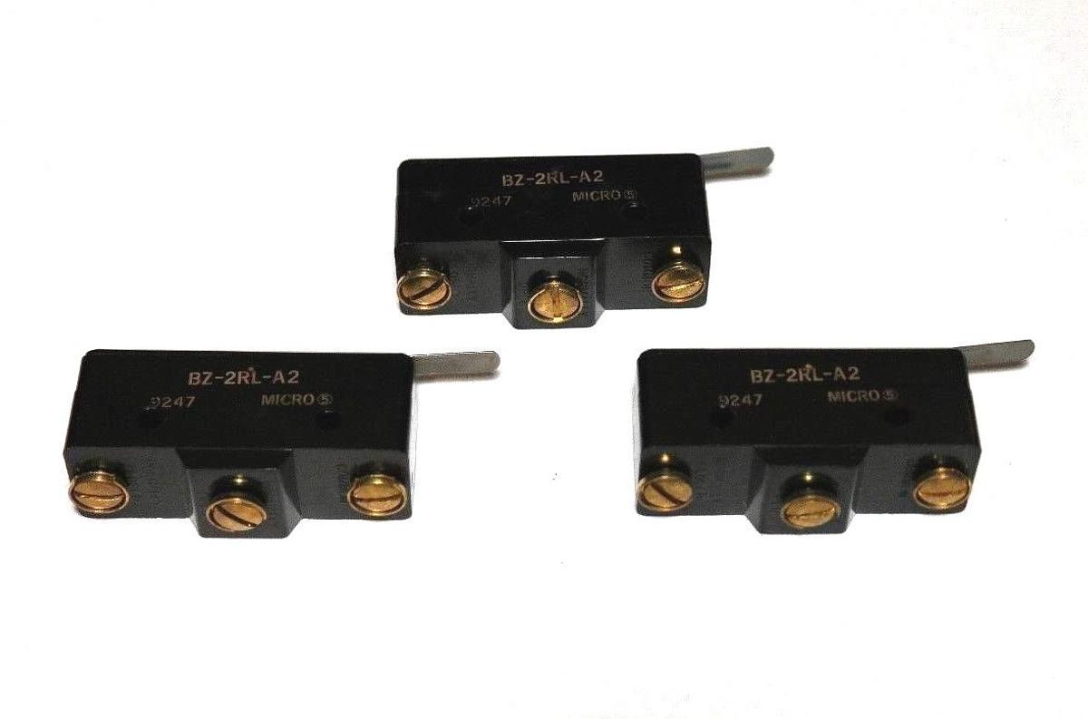 Used LOT OF 3 MICROSWITCH BZ-2RL-A2 LIMIT SWITCHES BZ2RLA2
