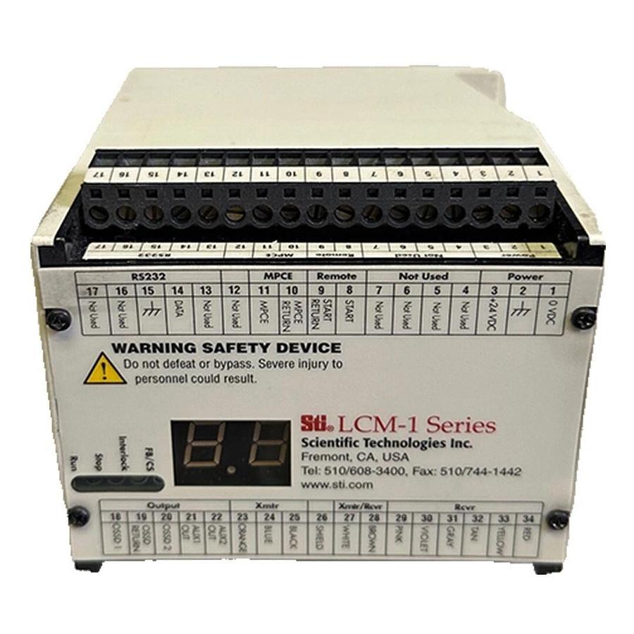Used STI 70116-1000 / 701161000 LIGHT CURTAIN CONTROLLER LCM-1 / LCM1 70132-1077
