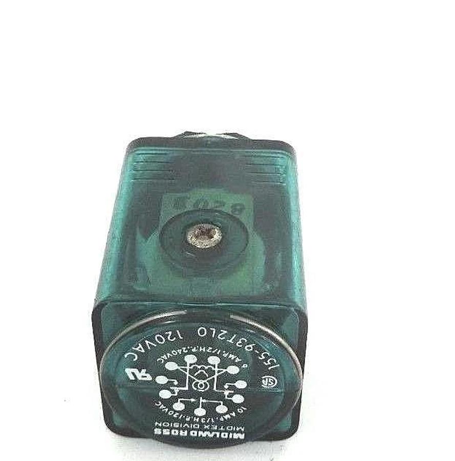 Used MIDLAND ROSS MIDTEX 155-93T2L0 RELAY 15593T2L0, 120VAC