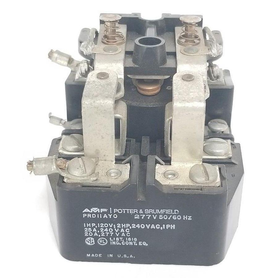 Used AMF POTTER & BRUMFIELD PRD11AY0 RELAY 240V, 50/60HZ, 25A, PRD11AY0240