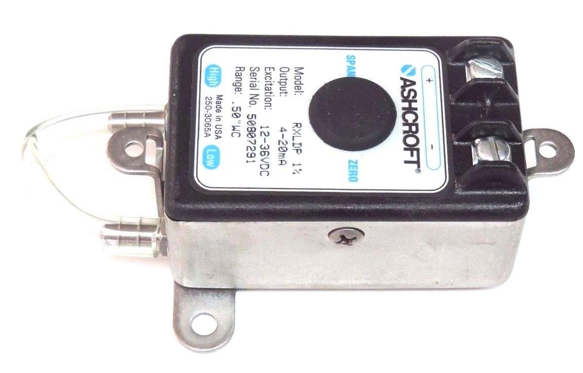 Used NIB ASHCROFT ASH-RX-D-100-B-M-MB4-42-B-050 PRESSURE TRANSMITTER 4-20MA, RXLDP