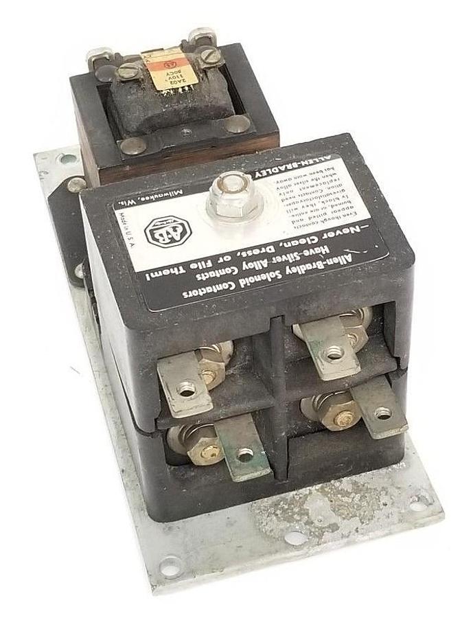 Used ALLEN BRADLEY SOLENOID CONTACTOR 2A02 110V, 60CY