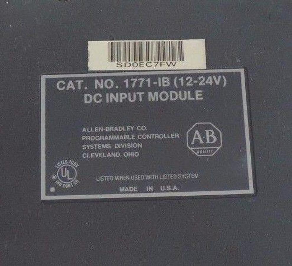 Used LOT OF 6 ALLEN BRADLEY 1771-IB INPUT MODULES (12-24VDC) 1771IB