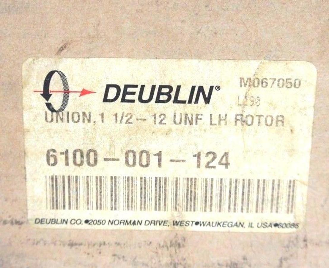 Used NEW DEUBLIN 6100-001-124 UNION, 1 1/2-12 UNF LH ROTOR, 6100001124