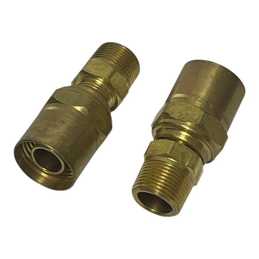 (2) Hansen 3/4" 8R27 Series 8-ST Straight-Through Quick Disconnect Male Plugs