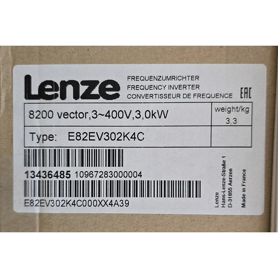 LENZE E82EV302_4C / E82EV302K4C VER. 4A39 8200 VECTOR INVERTER 3kW 13436485 NSMP