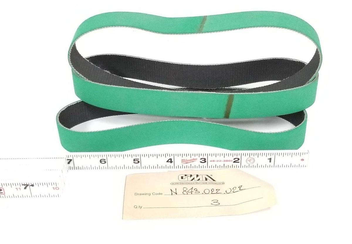 Used LOT OF 3 NEW GRUPPO INDUSTRIALE MACCAFERRI BELTS