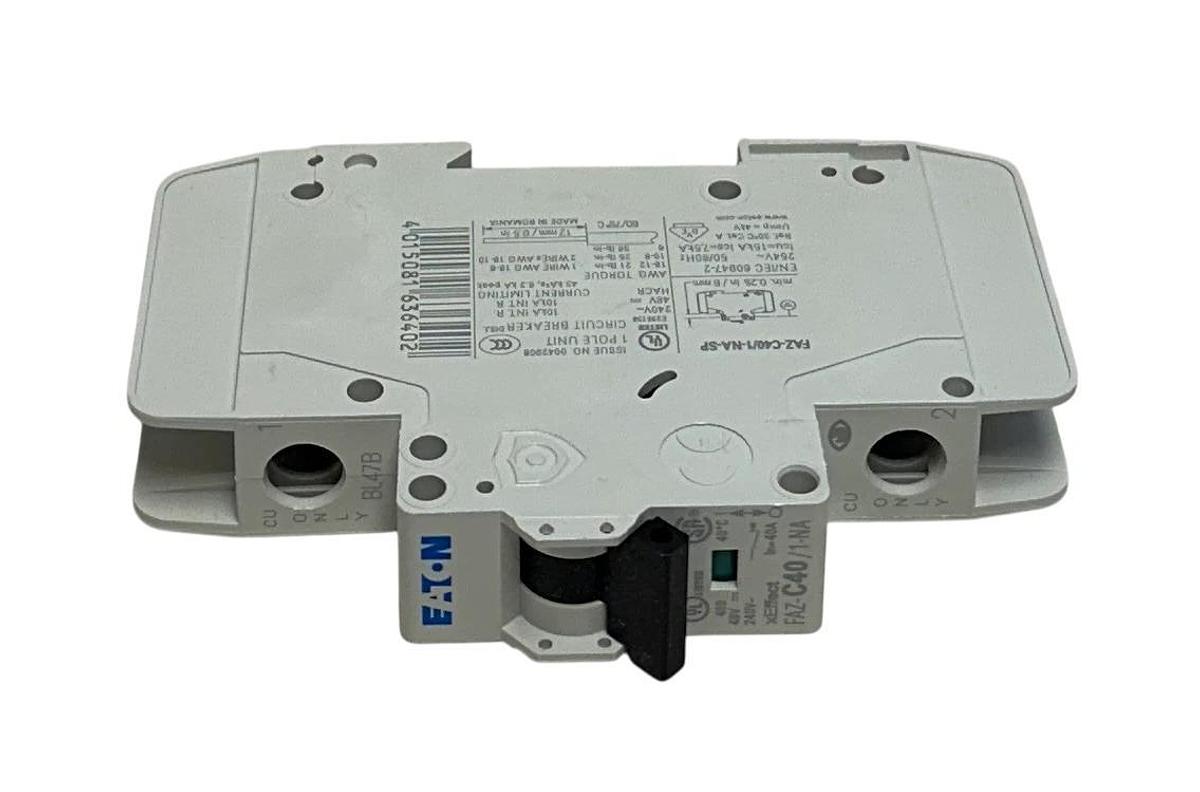 EATON FAZ-C40/1-NA-SP / 167141 MOELLER SERIES CIRCUIT BREAKER 40A 1P 240VAC NSMP
