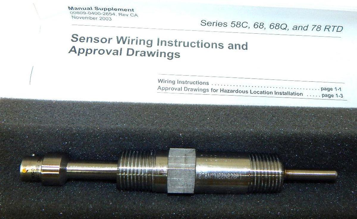 Used NIB ROSEMOUNT SERIES 78 RTD SENSOR, 078N11N00N020F1, SRL7001-8-4P-MOD3
