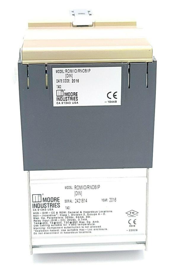 Used NEW MOORE INDUSTRIES ROM/IO/RNO8/IP RELAY OUTPUT MODULE ROM-8
