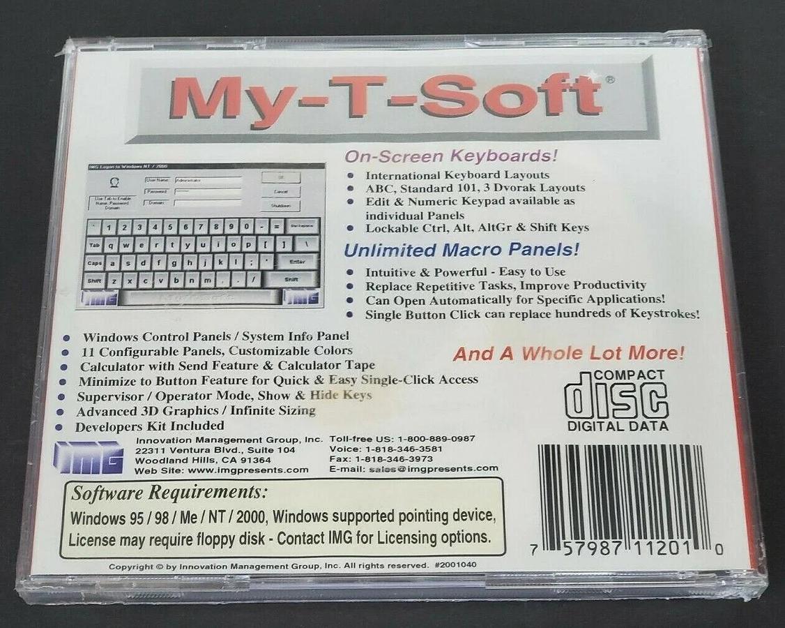 Used NEW MILLIPORE P65643 MY-T-SOFT VIRTUAL KEYBOARD