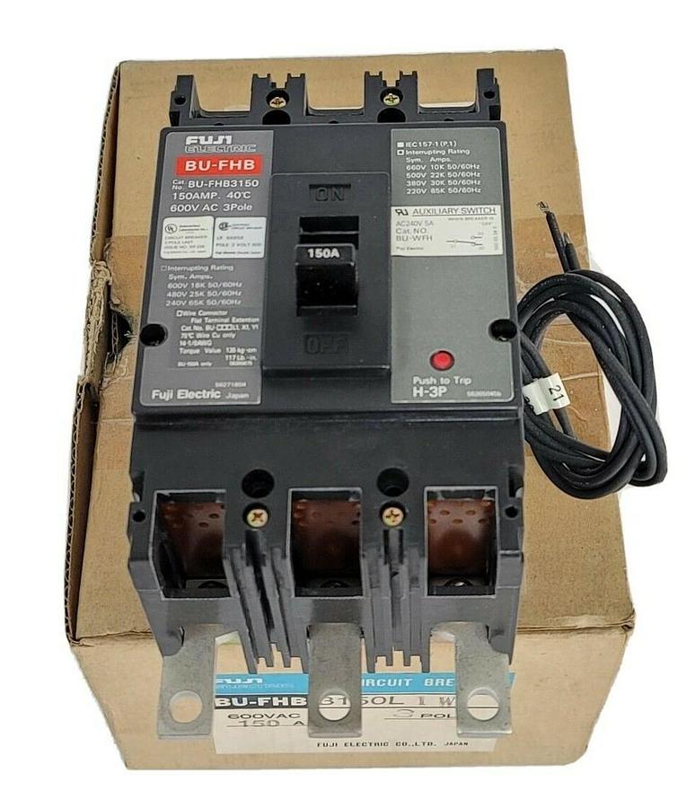 NIB FUJI ELECTRIC BU-FHB3150L 1W CIRCUIT BREAKER BU-FHB 600VAC 150A 3P