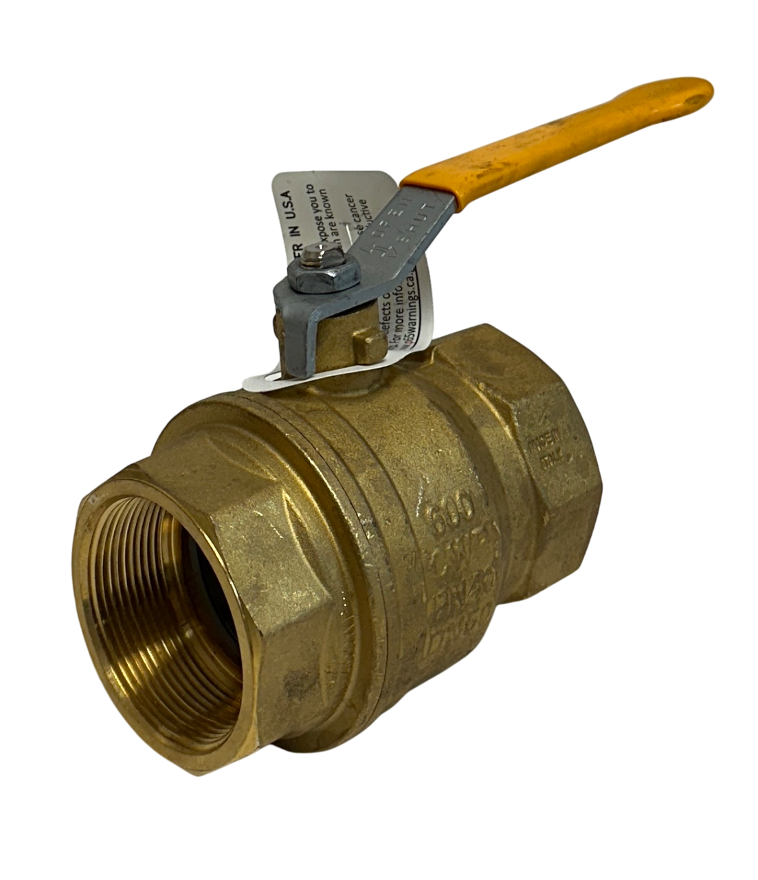 Used RuB INC S.95 / S95 BALL VALVE 2'' 600CWP PN40 DN50 OPEN-SHUT BRASS NSNP