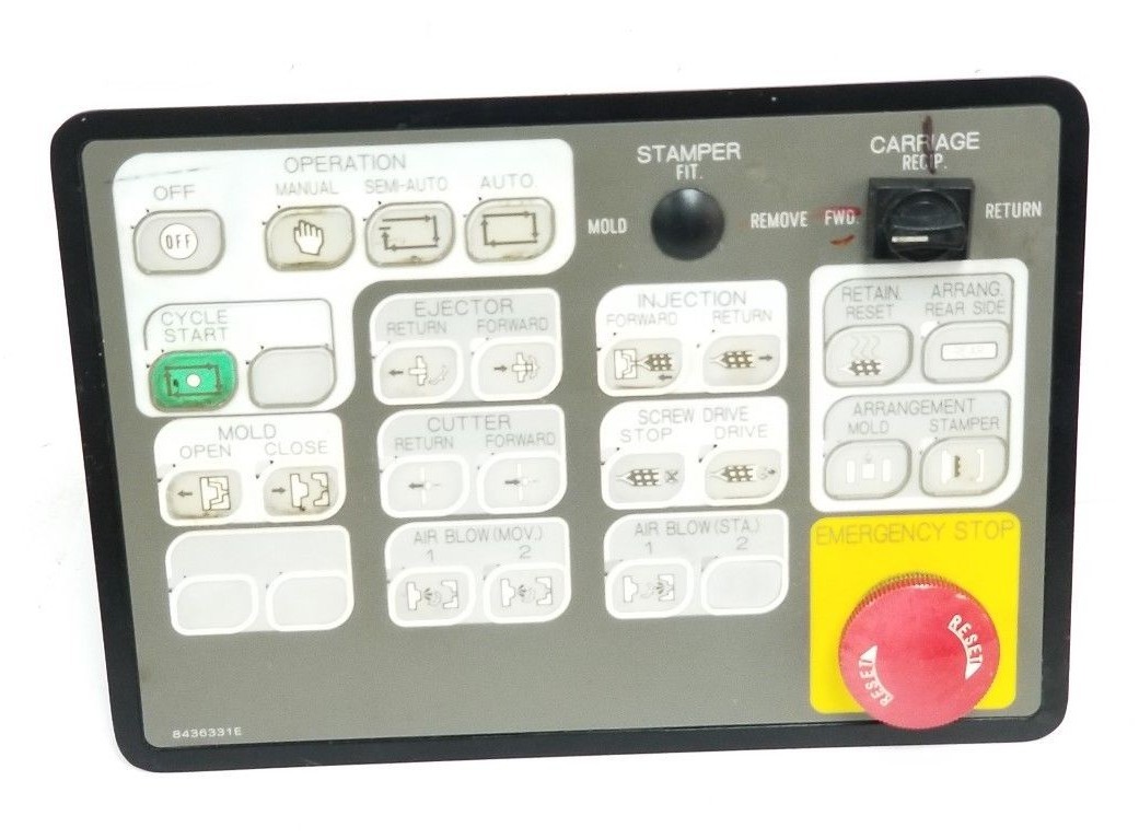 Used FUJI ELECTRIC 8436331E KEYPAD CONTROLLER MEMBRANE ONLY W/ AH30-V , AH164-P3