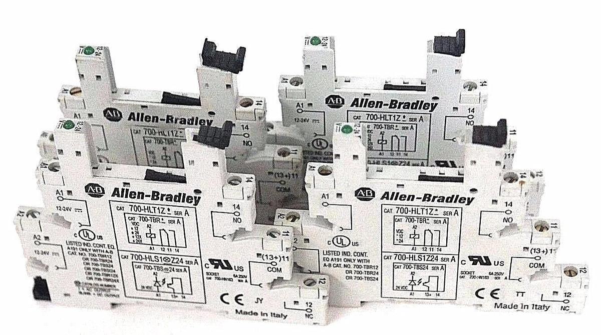 Used LOT OF 4 NEW ALLEN BRADLEY 700-HLT1Z TERMINAL BLOCKS SER. A, 700HLT1Z