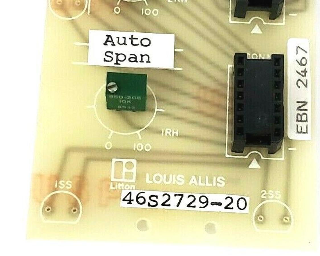 Used NEW LOUIS ALLIS 46S2729-20 CIRCUIT BOARD 46S272920