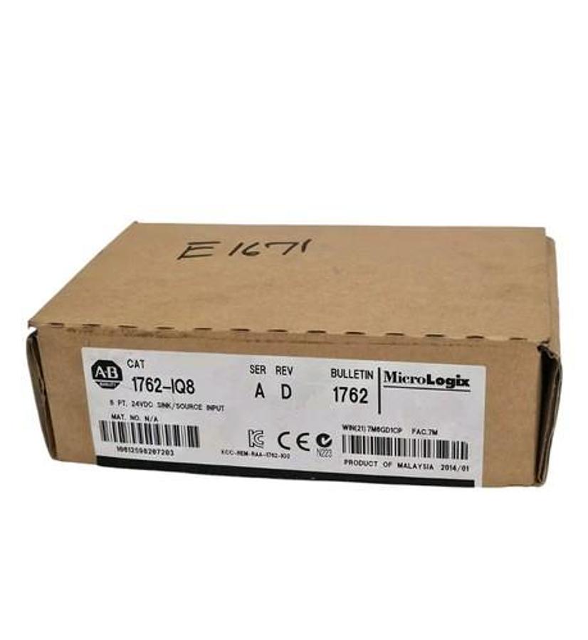 Used NIB ALLEN BRADLEY 1762-IQ8 8 PT. 24VDC SINK/SOURCE INPUT MODULE SER. A REV. D