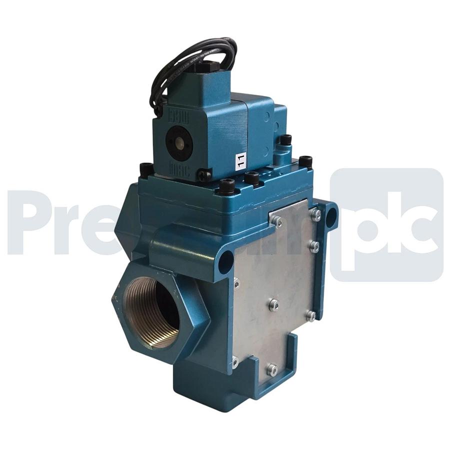 MAC Valve 58D-63-111CA 3/2-Way N/O Solenoid Valve 1-1/2" w/250B-111CAAA 110/120V